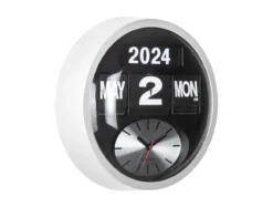 Wandklok Round Flip - Wit