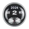 Wandklok Round Flip - Zilver