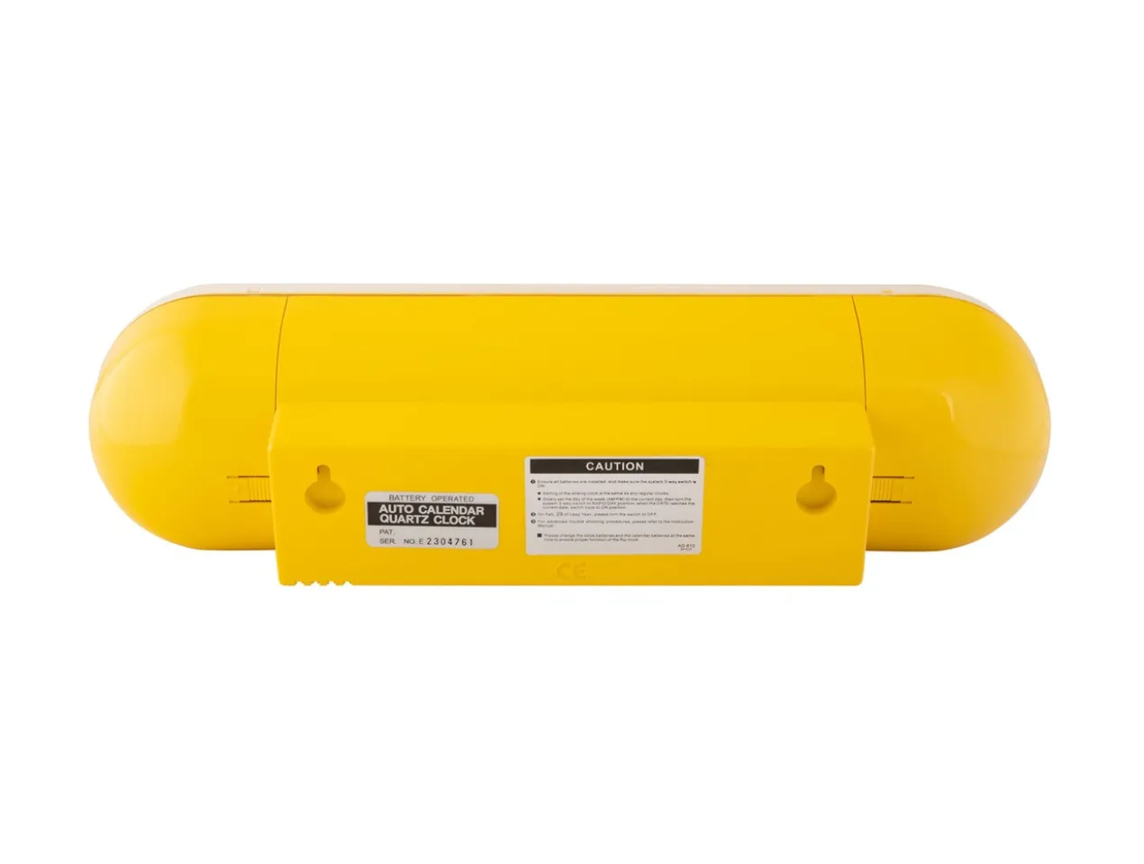 Wandklok Tube Flip - Heldergeel