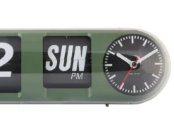Wandklok Tube Flip - Jungle groen