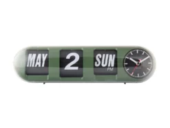 Wandklok Tube Flip - Jungle groen