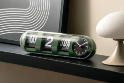 Wandklok Tube Flip - Jungle groen