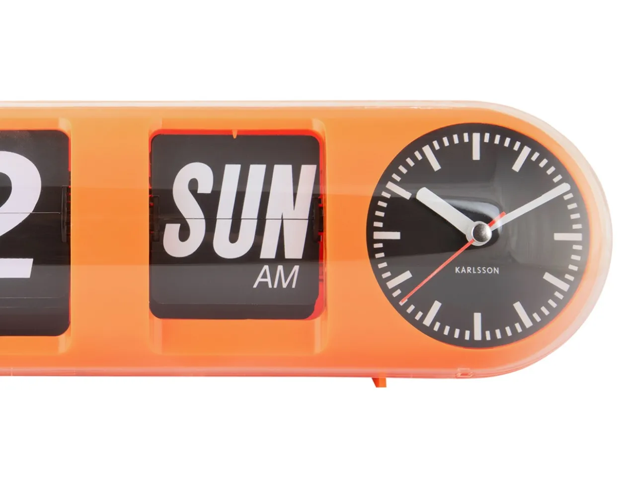 Wandklok Tube Flip - Oranje