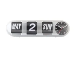 Wandklok Tube Flip - Zilver