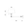 Wandlamp Bolt Bed underfit cord lightning white