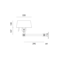 Wandlamp Bolt Bed underfit cord thunder blue