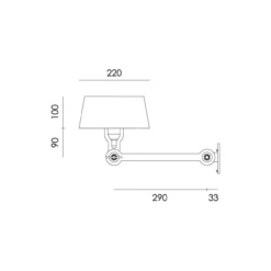Wandlamp Bolt underfit install striking orange