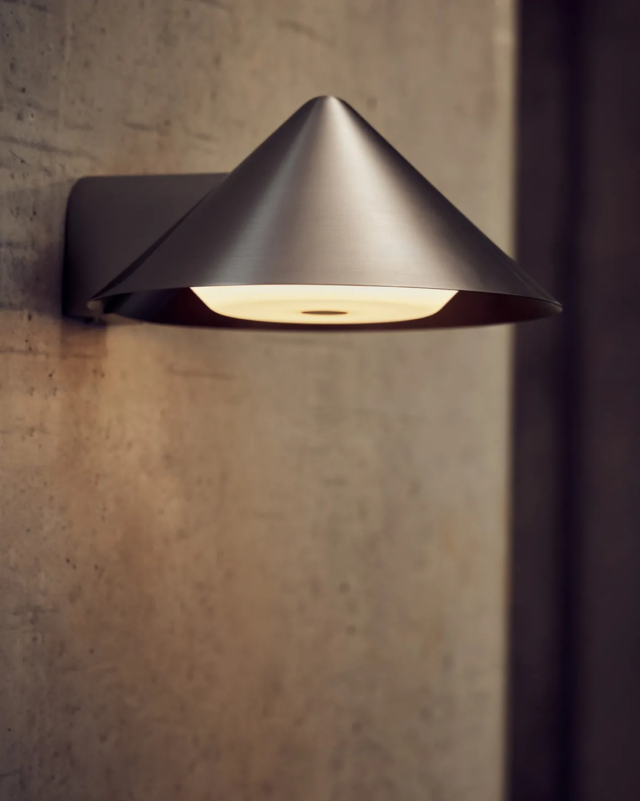 Wandlamp Grasp brushed stainless steel