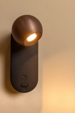 Wandlamp Montana koffie