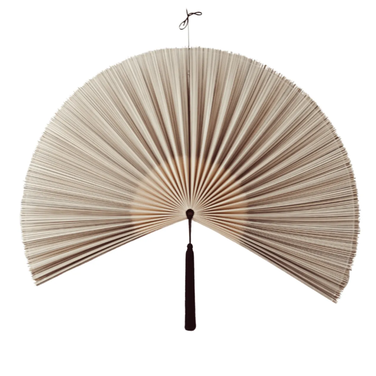 Wandornament bamboe waaier naturel XL
