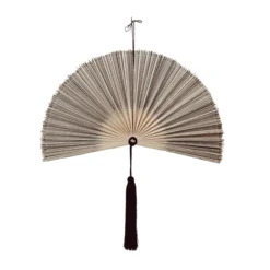 Wandornament Bamboe waaier naturel M