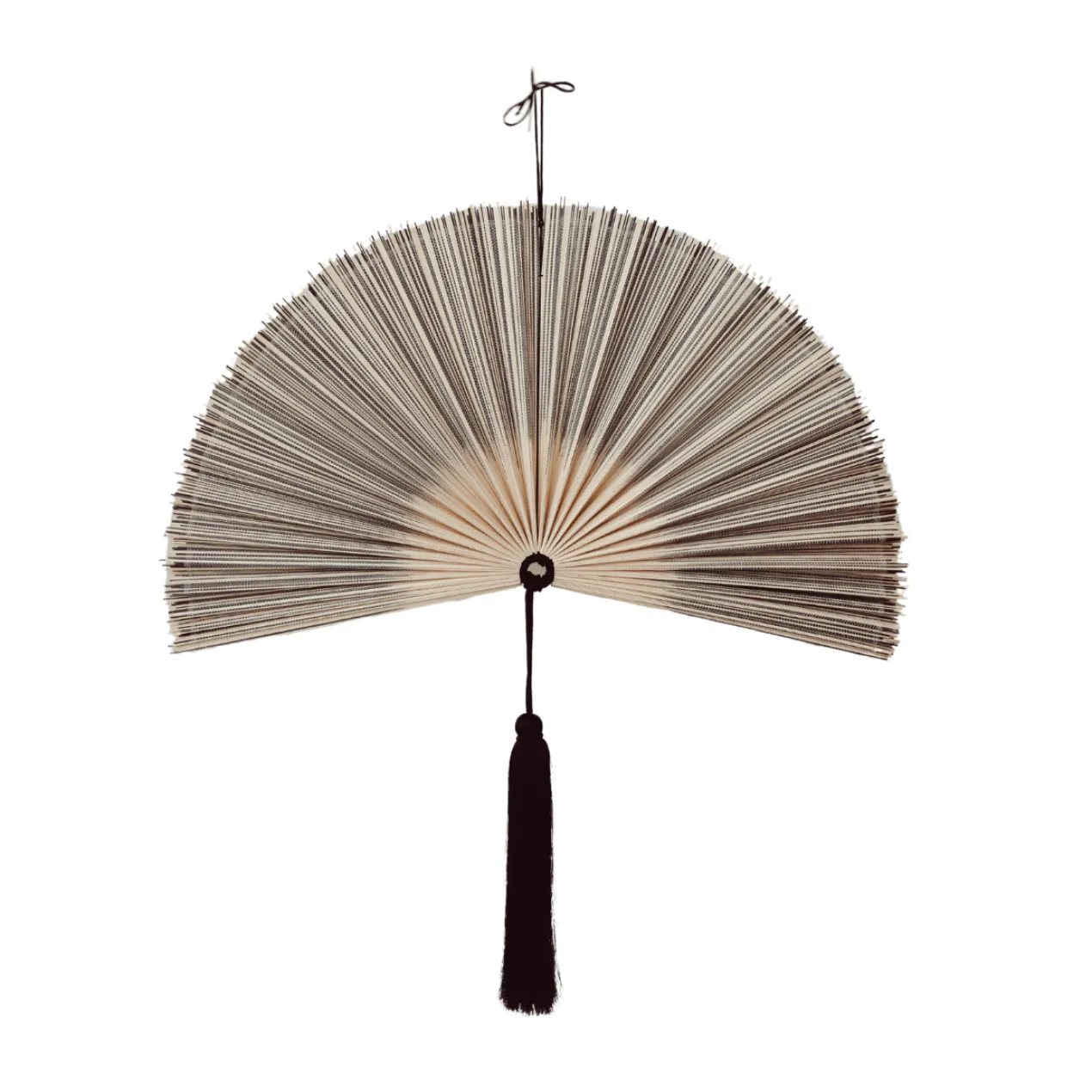 Wandornament Bamboe waaier naturel M