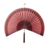 Wandornament bamboe waaier paars XL