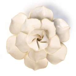 Wandornament Ceramic Flower Ivory Daffodil