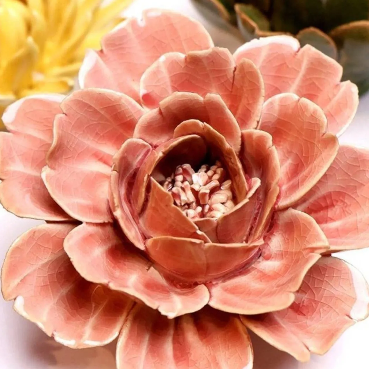 Wandornament Flower Champagne Pink Rose