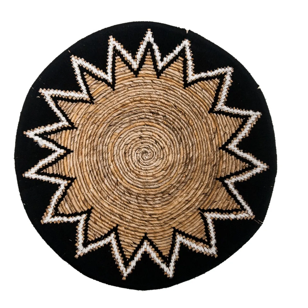 Wandornament Waterhyacint Tali zwart/naturel M