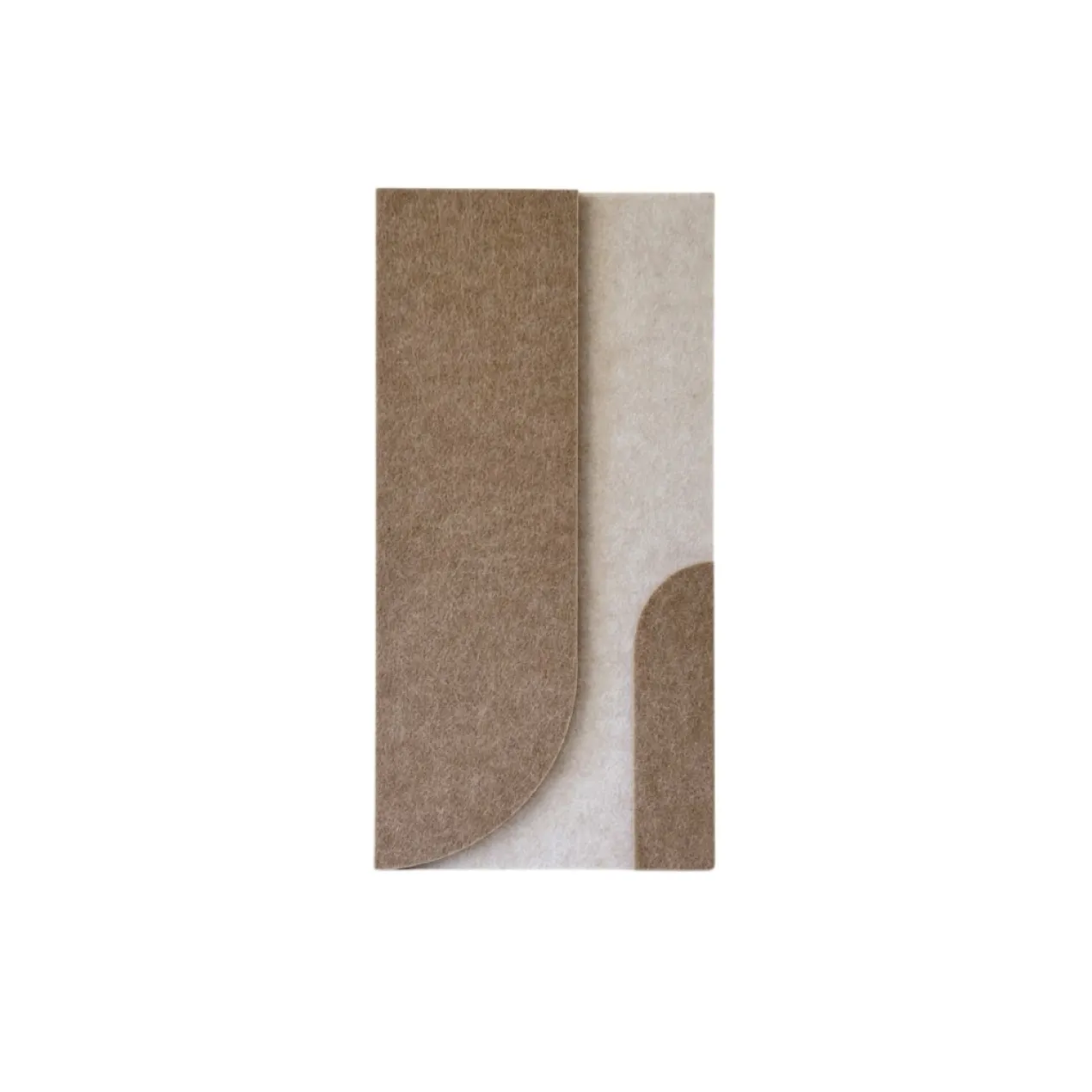 Wandpaneel Duet 40x20 cm beige/brown - set van 4