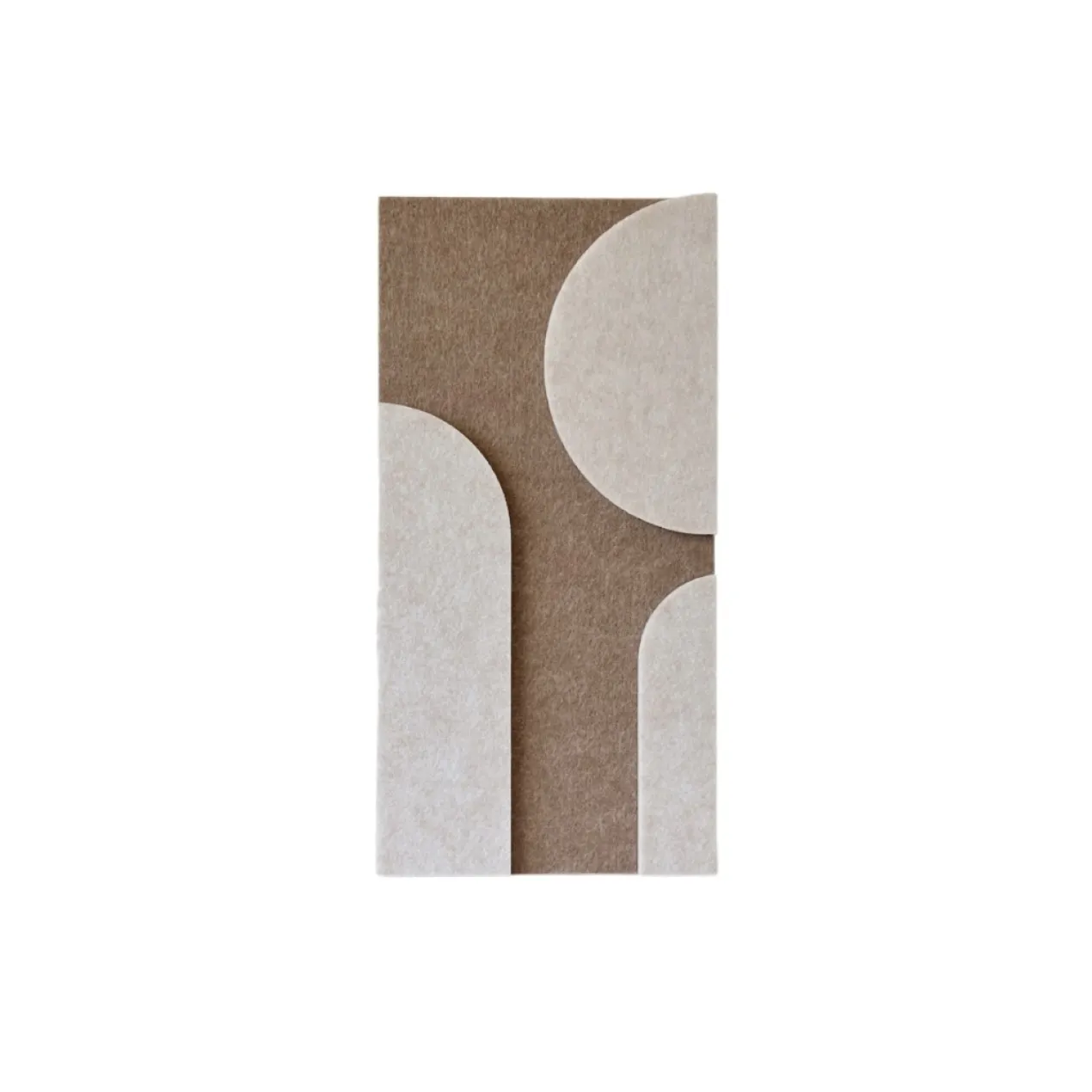 Wandpaneel Duet 40x20 cm brown/beige - set van 4