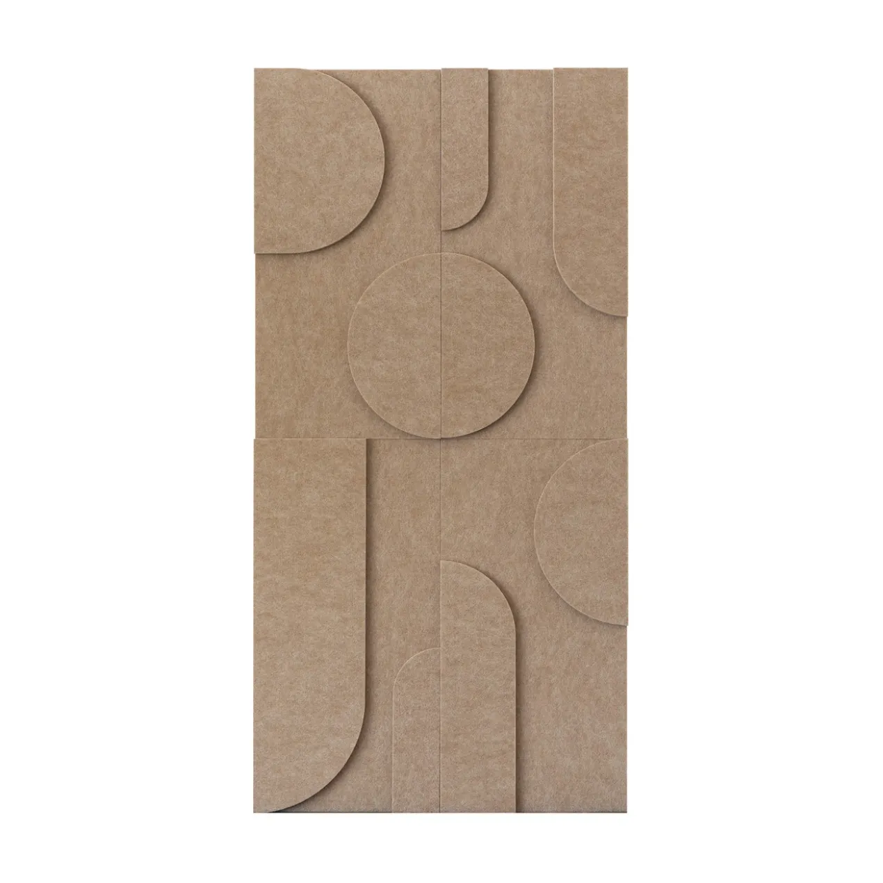 Wandpaneel Duet 40x20 cm brown - set van 4