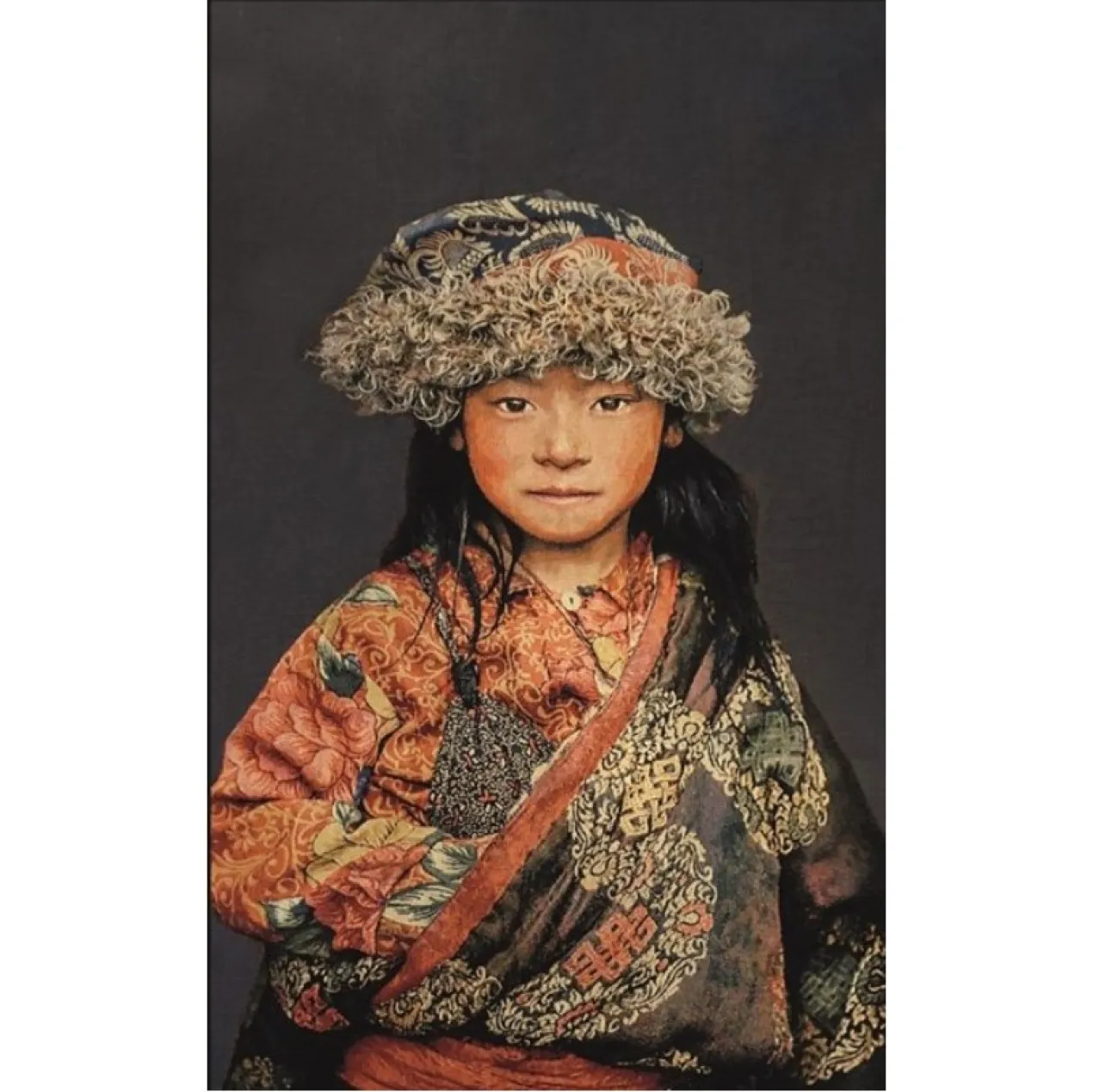Wandpaneel geweven Tibetan Child 80x120 cm