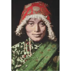 Wandpaneel geweven Tibetan Woman 120x180 cm
