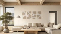 Wandpaneel Luna beige/brown 40x40cm set van 4