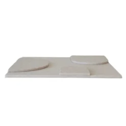 Wandpaneel Luna beige 40x40 cm set van 4