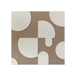 Wandpaneel Luna brown/beige 40x40 cm set van 4