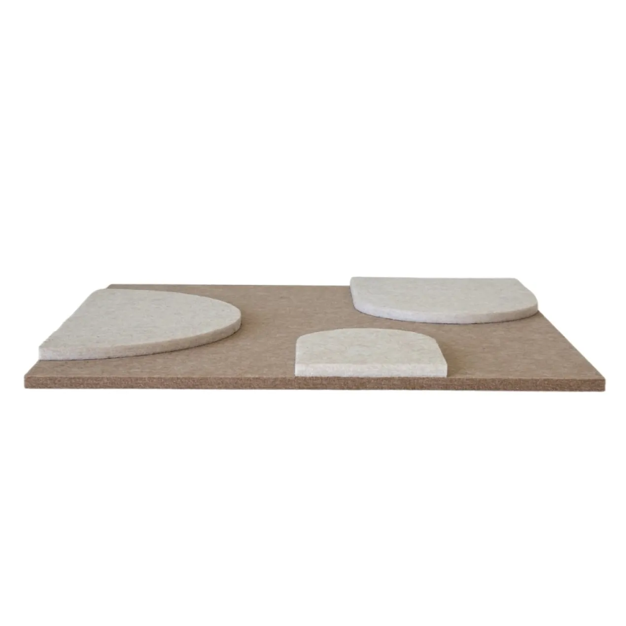 Wandpaneel Luna brown/beige 40x40 cm set van 4