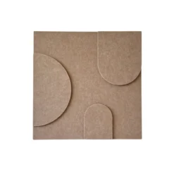 Wandpaneel Luna brown 40x40cm set van 4