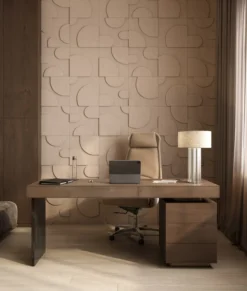 Wandpaneel Luna brown 40x40cm set van 4