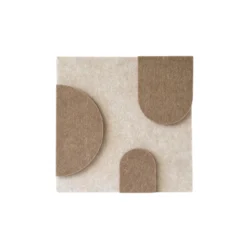 Wandpaneel Luna 20x20 cm beige/brown - set van 4