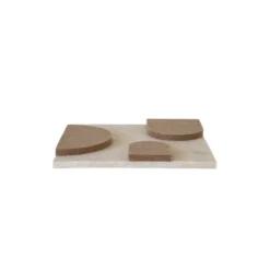 Wandpaneel Luna 20x20 cm beige/brown - set van 4