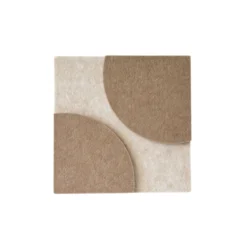 Wandpaneel Luna 20x20 cm beige/brown - set van 4