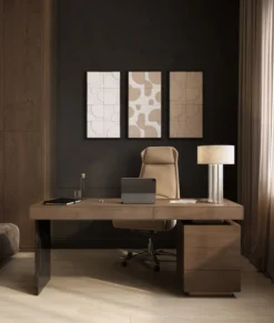 Wandpaneel Luna 20x20 cm beige - set van 4