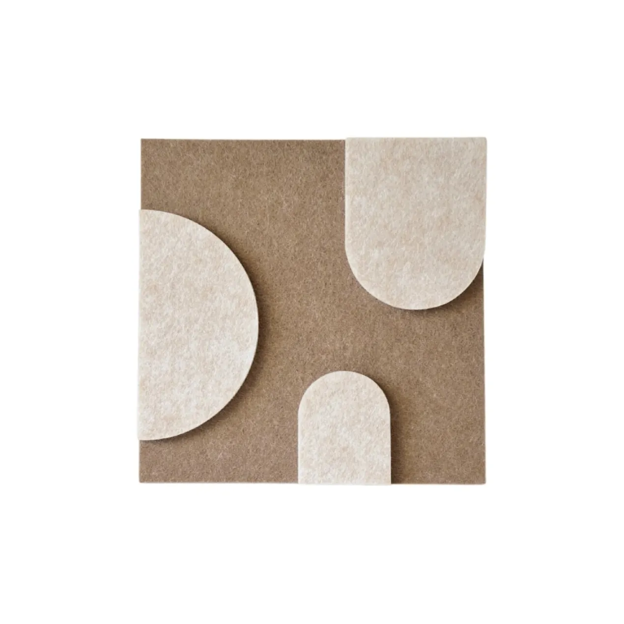 Wandpaneel Luna 20x20 cm brown/beige - set van 4