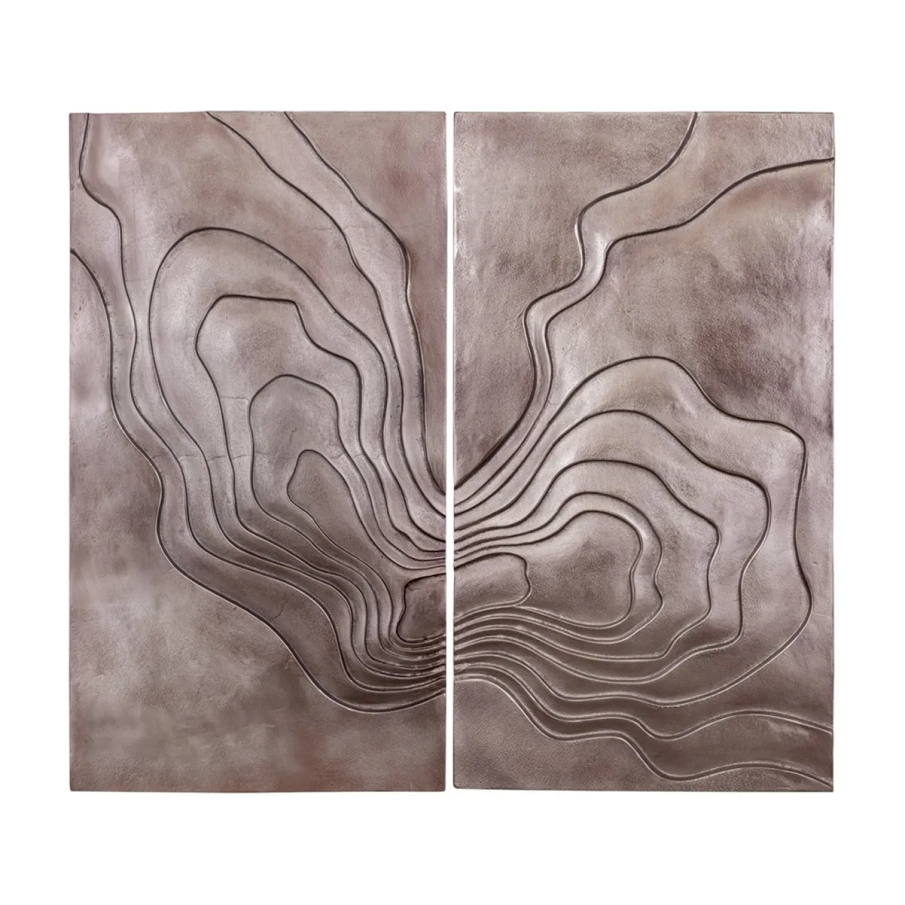 Wandpaneel Sierra brons 100x90 cm - set van 2