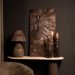 Wandpaneel Sierra brons 100x90 cm - set van 2