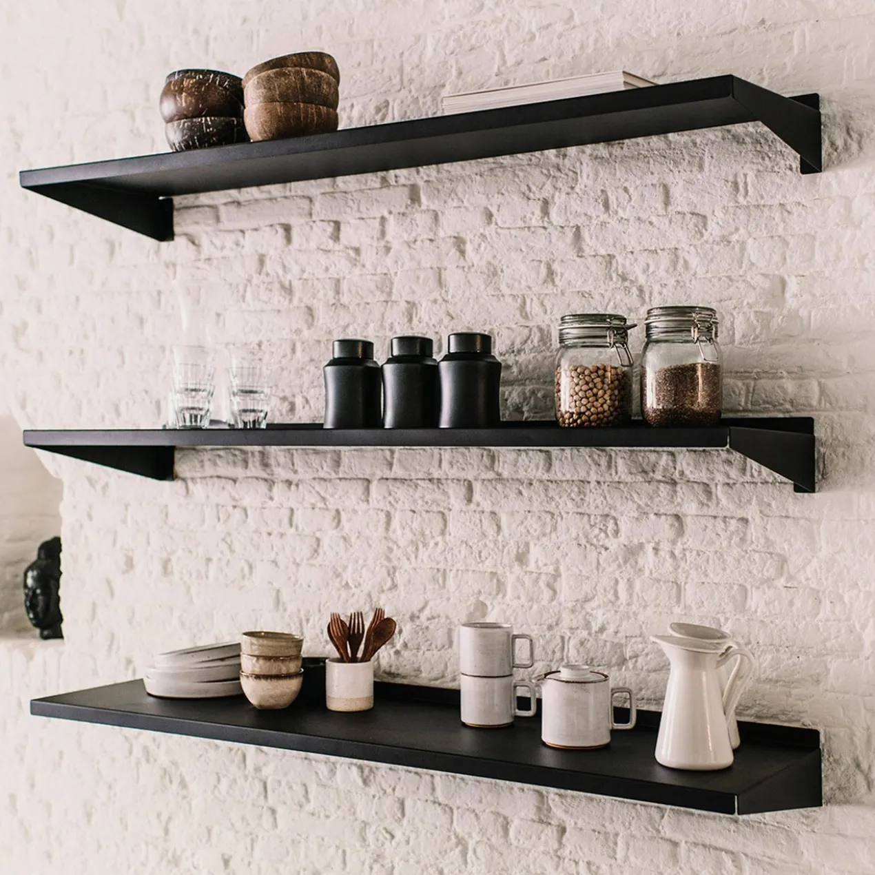 Wandplank °01 | 40 cm Black