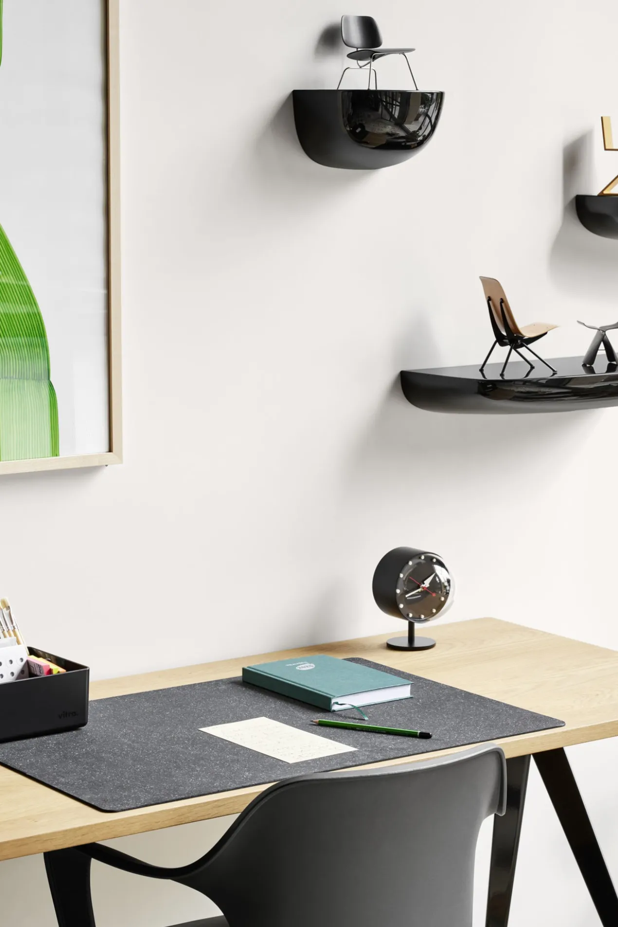 Wandplank Corniche S zwart