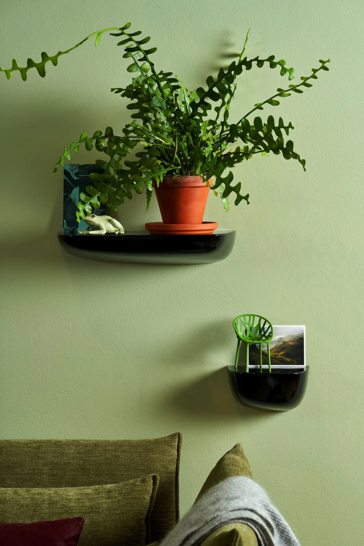 Wandplank Corniche S zwart