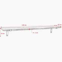 Wandplank Factory maat L - set van 2 (ACFW60A)