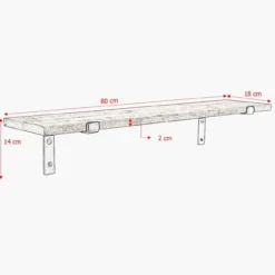 Wandplank Factory maat M - set van 2 (ACFW60)