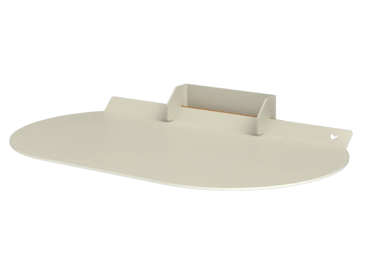 Wandplankje Ovaal lichtgrijs