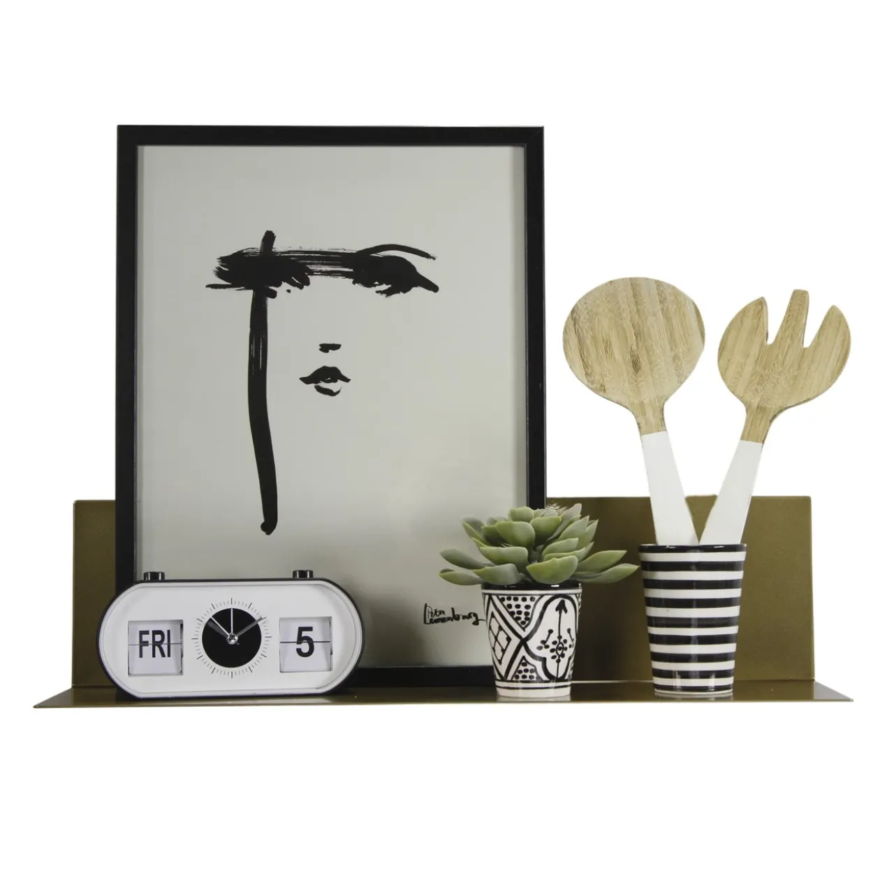 Wandplank magnetisch large goud