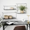 Wandplank Marijn metaal zwart - set van 3