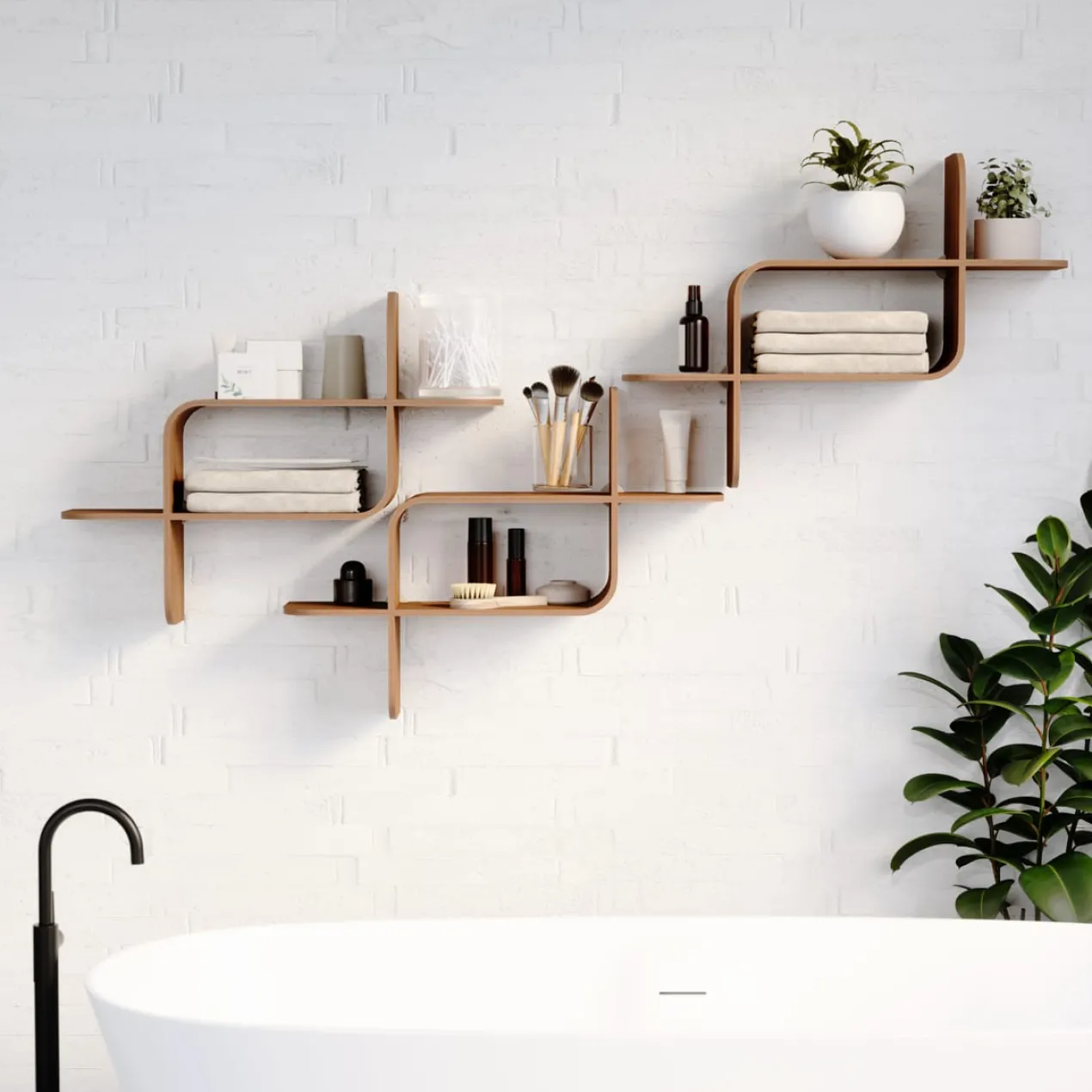 Wandplank Montage Licht walnoot