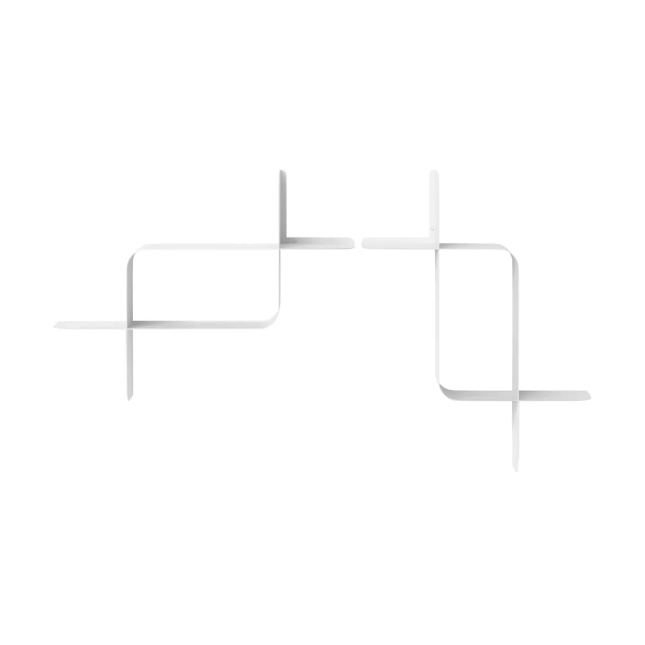 Wandplank Montage metaal wit - set van 2