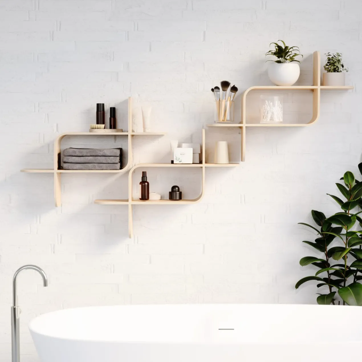 Wandplank Montage Naturel hout
