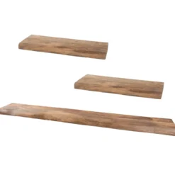 Wandplank Pure Mangohout – Set van 3 Groot